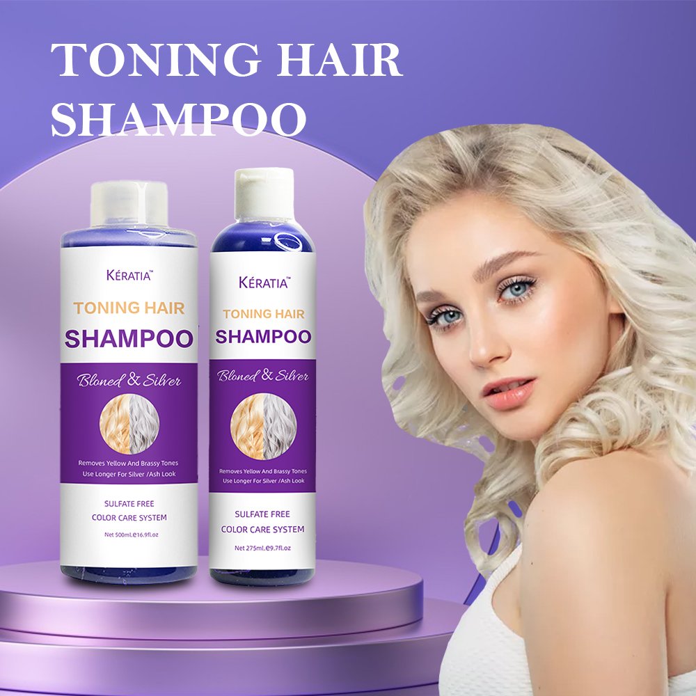 Purple Shampoo for Blonde Hair, Sulfate Free Shampoo for silver grey and blonde hair