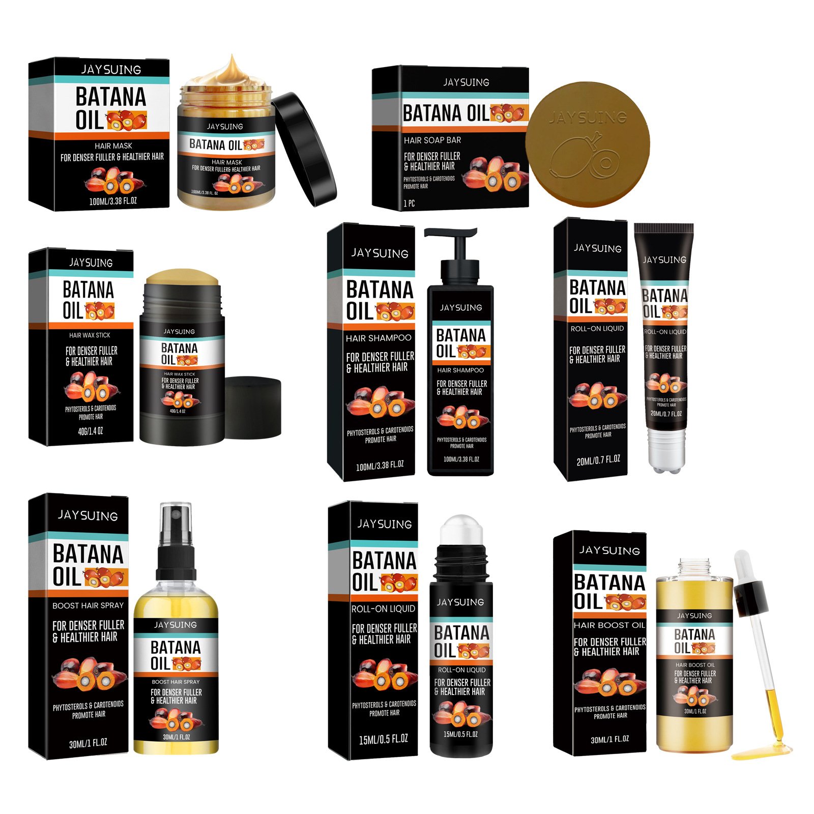 Wholesale Jaysuing Batana Oil Hair Growth Oil Serum Hair Shampoo And Mask for Denser Fuller Healthier Hair