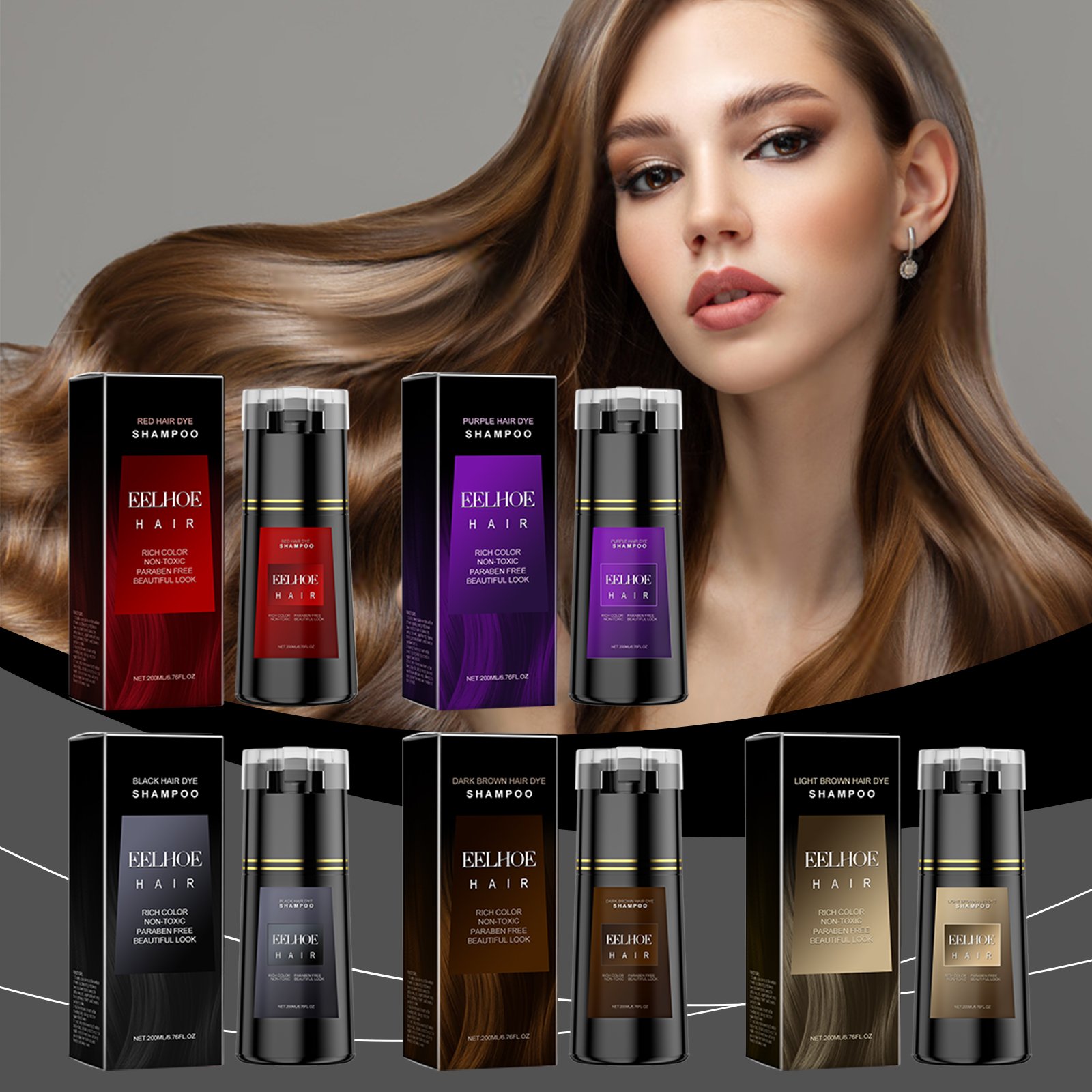 Hair Dyeing Shampoo 3-in-1 Rapid Dyeing Repair Dry Cleaning Nourishing Hair Roots Restoration Hair Coloring Black Shampoo