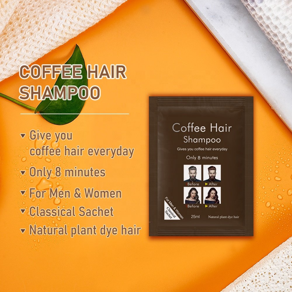 Disaar Professional Natural Formula Hair Dye Shampoo Coffee Colour Cream Travel Hair Dye Shampoo