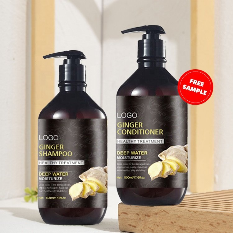Private Label Pure Natural Organic Hair Care Set Deep Water Moisturize Ginger Hair Shampoo And Conditioner