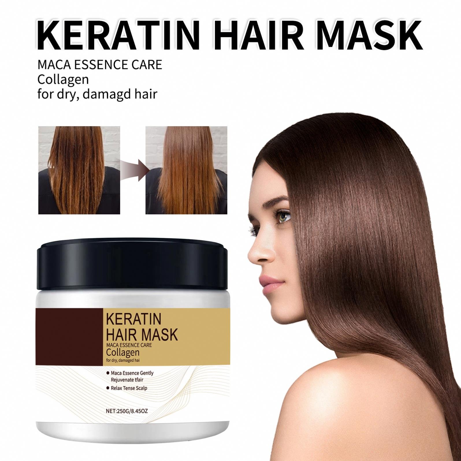 EELHOE Hot Sell Keratin Hair Mask Smooth Hair Moisturizing Repairing Refreshing Conditioner Mask Professional Hair Care Products