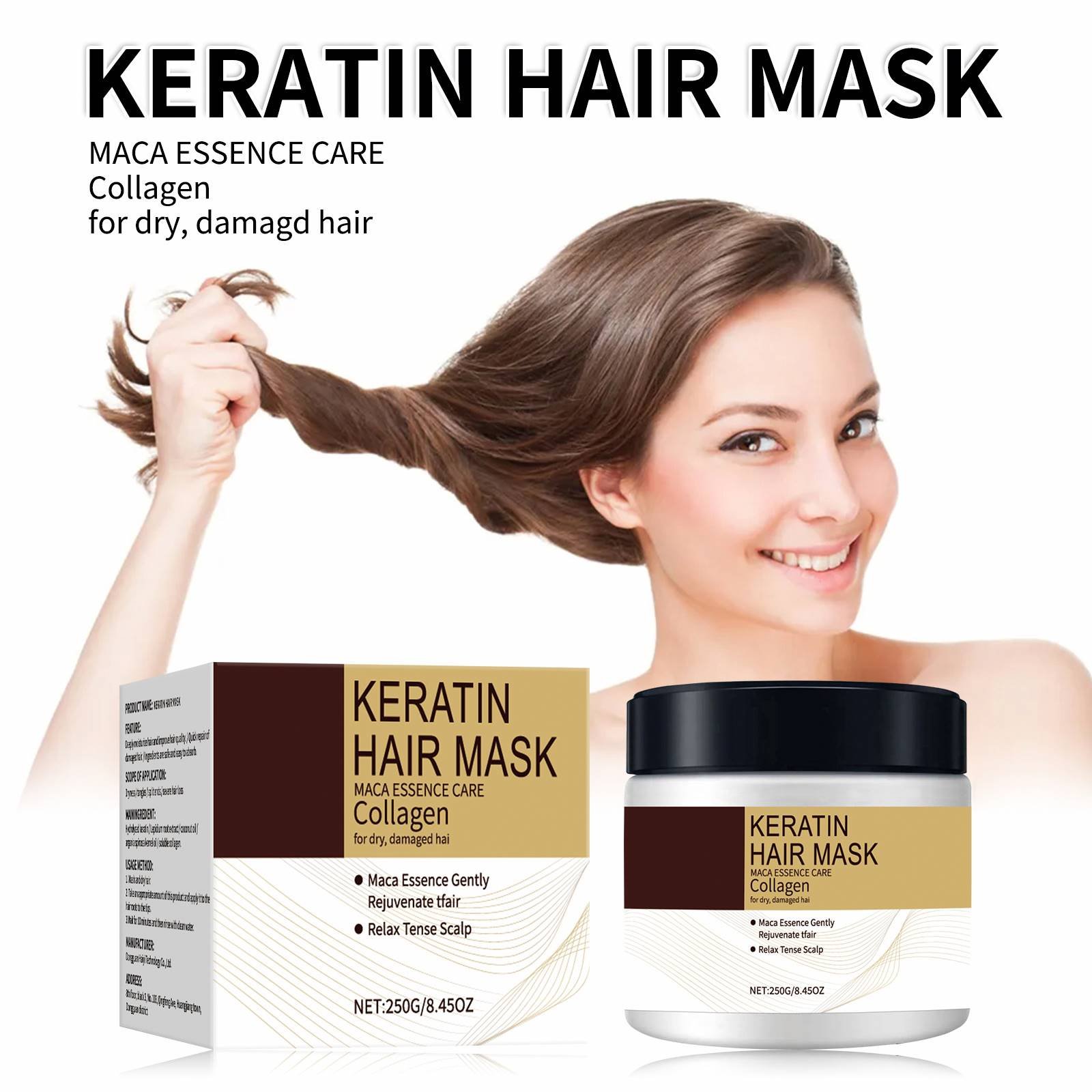 EELHOE Hot Sell Keratin Hair Mask Smooth Hair Moisturizing Repairing Refreshing Conditioner Mask Professional Hair Care Products