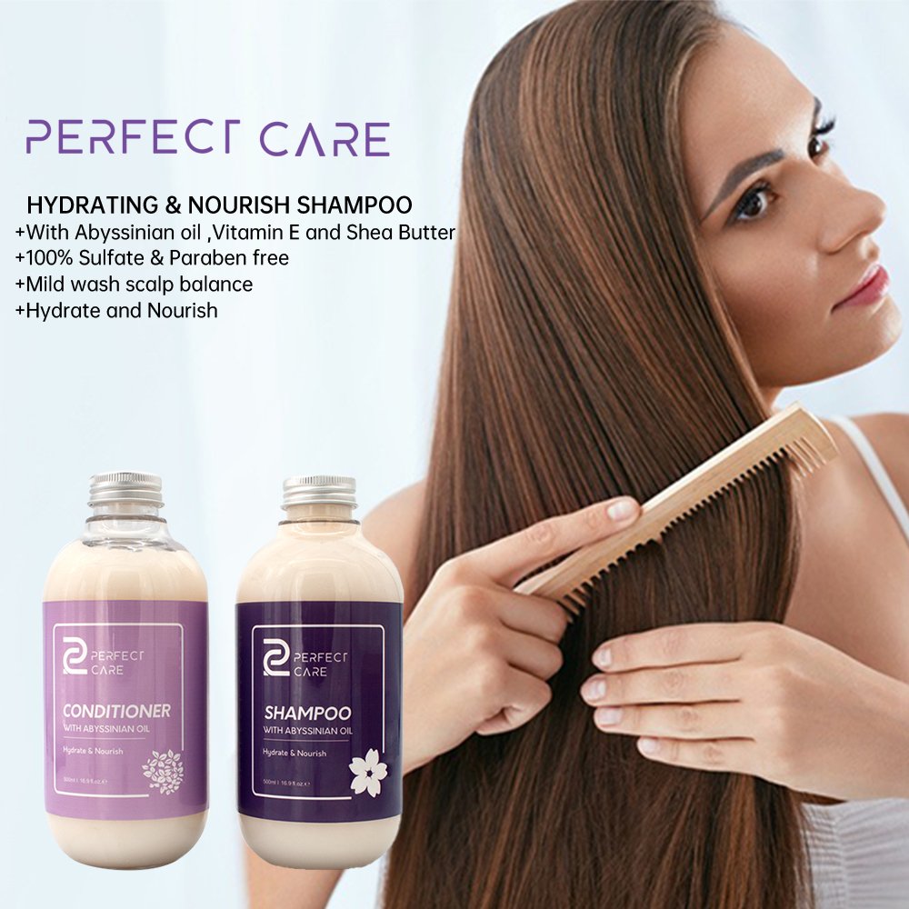 OEM Hair Organic Shampoo Conditioner Hydrate And Nourish Hair Shampoo And Conditioner Set Abyssinian Oil For Men Women