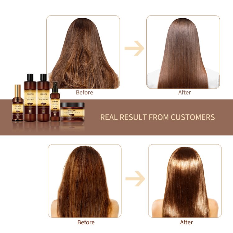 Factory Wholesale Organic Argan Oil Shampoo Smooth Anti-Frizz Split Ends Argan Shampoo Conditioner Set Supplier