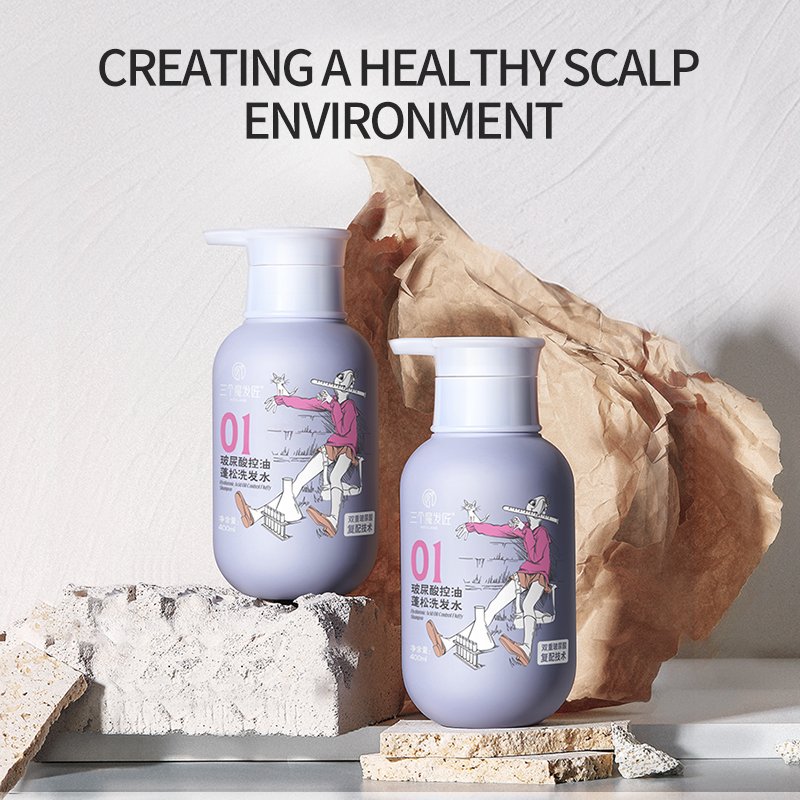 Private Label Hair Shampoo and Conditioner Set Pure Organic Sulphate Free hyaluronic acid Fluffy Shampoo OEM Bottle 400ML