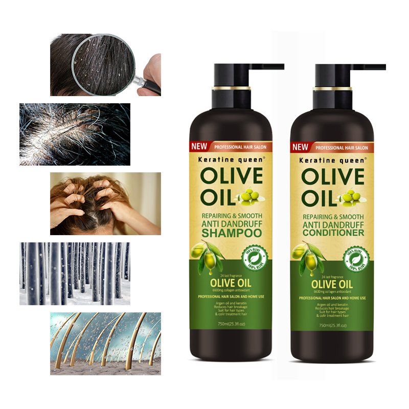 Private label organic Olive Oil Shampoo and conditioner set for hair