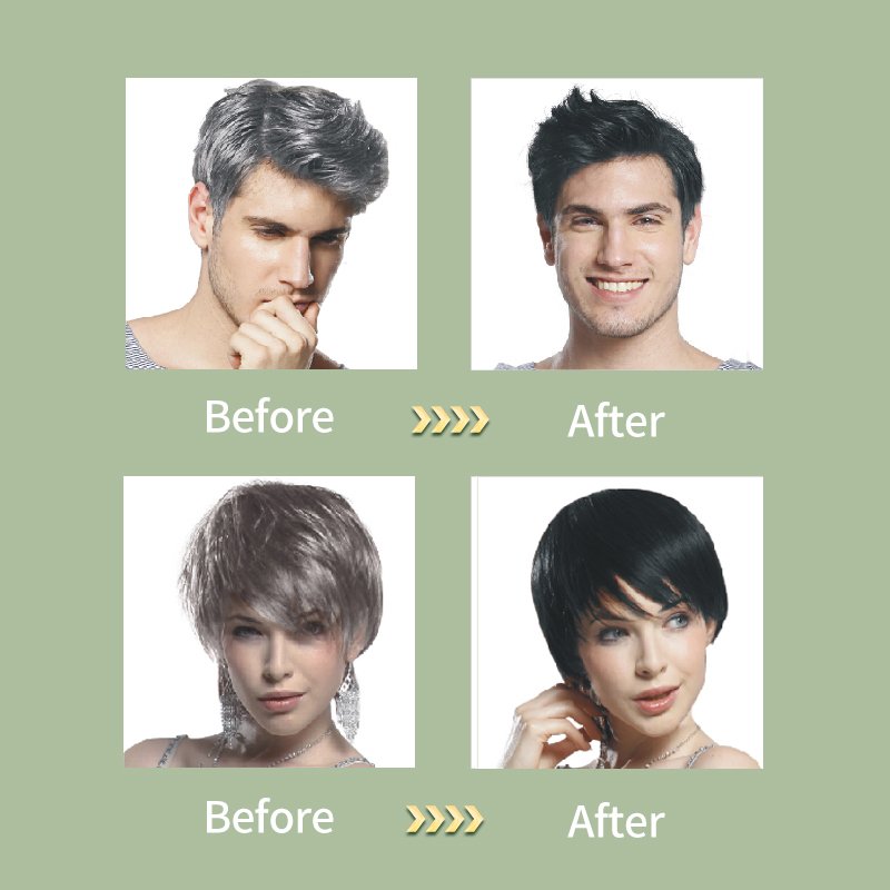 Wholesale Natural Instant Hair Dye Black Shampoo Fast Hair Dye Brown Shampoo For man and Woman Argan Speed Hair Color Shampoo
