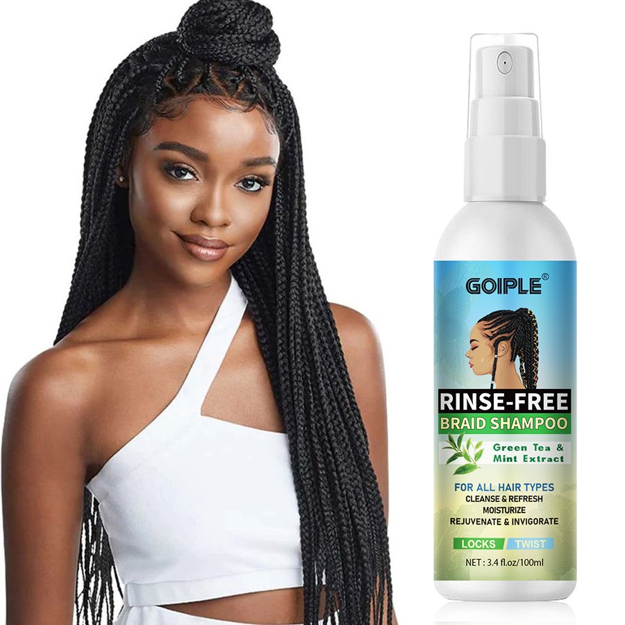 Wholesale OEM Braid Cleanser Hydrating Twists Weaves Shampoo Spray Moisturizing Rinse-free Braid Shampoo for Braided Hair
