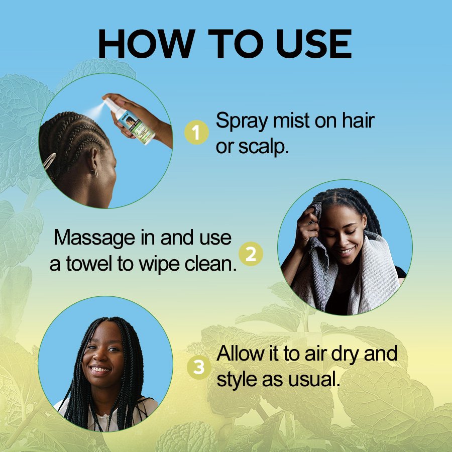 Wholesale OEM Braid Cleanser Hydrating Twists Weaves Shampoo Spray Moisturizing Rinse-free Braid Shampoo for Braided Hair