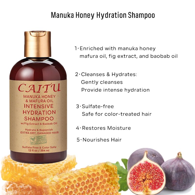 Intensive Hydration Manuka Honey moisturizing hair shampoo set for curly hair salons