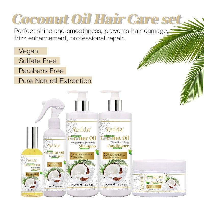 private label organic coconut oil wig hair care shampoo and conditioner