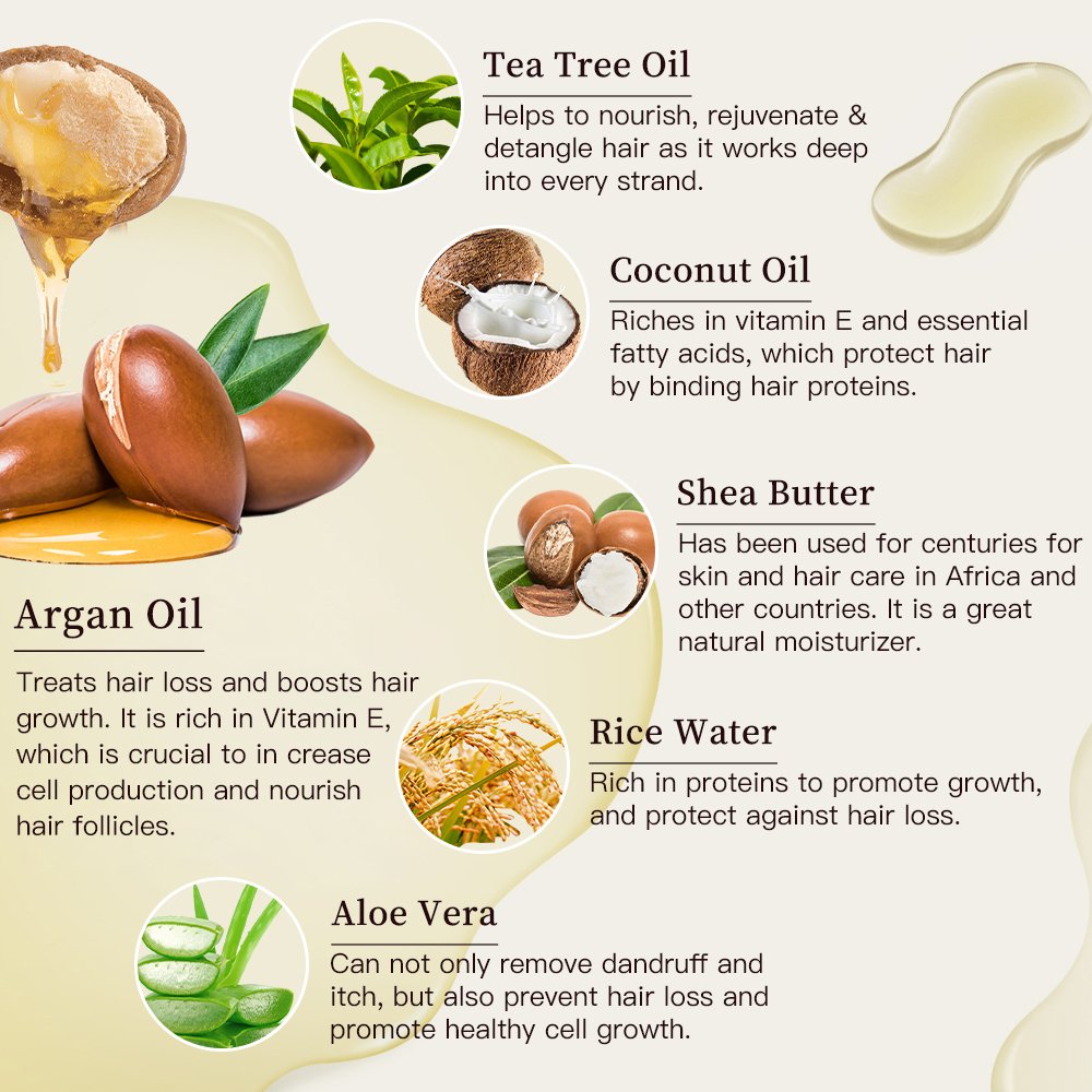 Private label onion rosemary biotin shampoo and conditioner sulfate free hair growth oil treatment argan oil hair mask for women