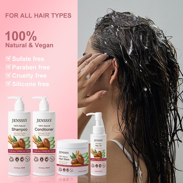Private label onion rosemary biotin shampoo and conditioner sulfate free hair growth oil treatment argan oil hair mask for women