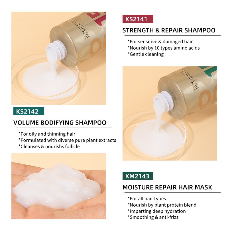 KOGEEYY Hair Growth Shampoo Luxury Hair Care Set Products Organic Protein Sulfate Free Argan Oil Keratin Mask And Conditioner