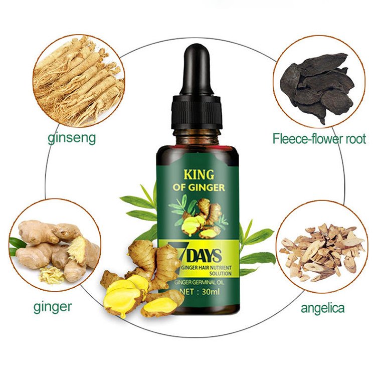Hair treatment 7 Day Ginger Serum Scalp Damaged Treatment Prevent Hair Loss Effective Fast Growth Massage Liquid 30ml GG