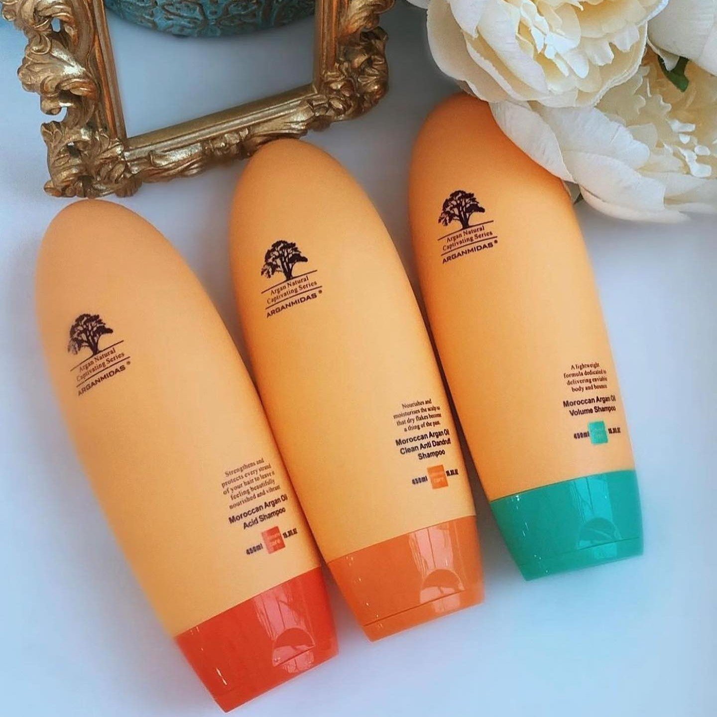 Arganmidas Professional Hair Care Products Curly Hair Sulfate Free Anti Dandruff Argan oil Shampoo and Conditioner Set