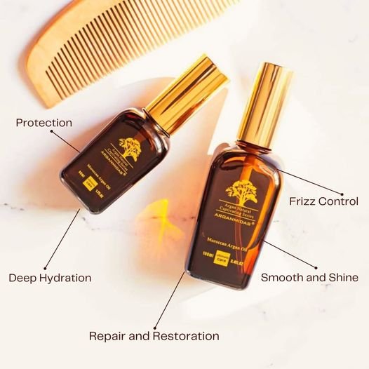 Arganmidas Professional Hair Care Products Curly Hair Sulfate Free Anti Dandruff Argan oil Shampoo and Conditioner Set