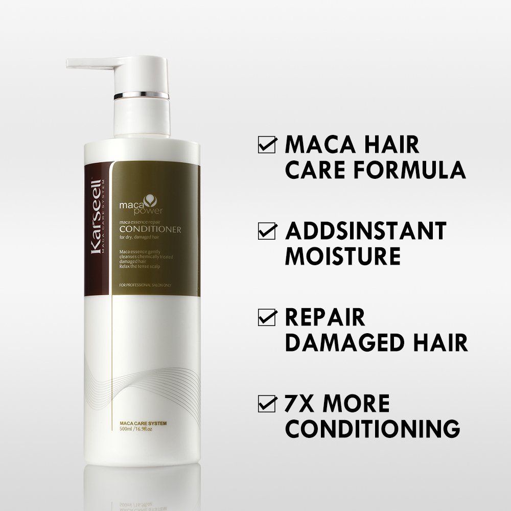 Karseell Professional Salon Maca Collagen Hair Treatment Mask Smoothing Straightening Hair Oil Keratin Shampoo And Conditioner