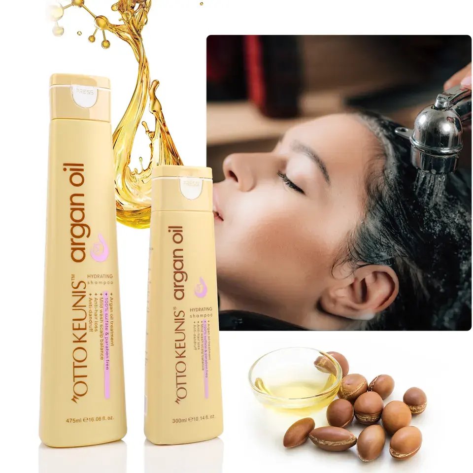 Private label Sulfate free Hydrating Argan Oil Moisture Mild More Bubble Anti Dandruff Shampoo