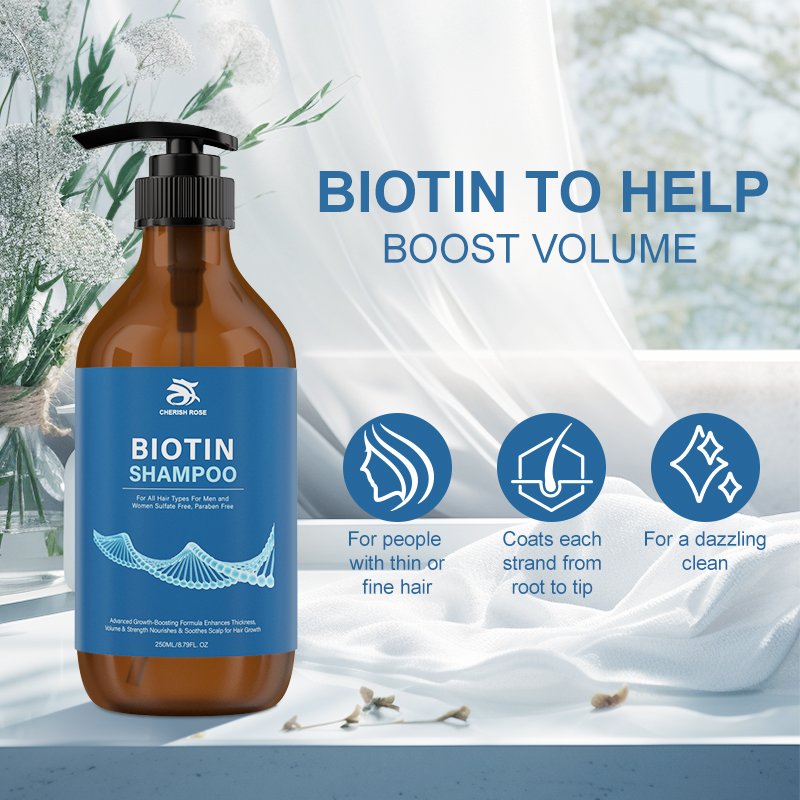 Private Label Biotin Vitamin Rosemary Extract Fortify Hair Vegan Gentle Formula Hair Growth Shampoo