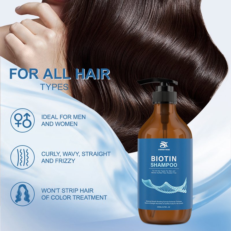 Private Label Biotin Vitamin Rosemary Extract Fortify Hair Vegan Gentle Formula Hair Growth Shampoo