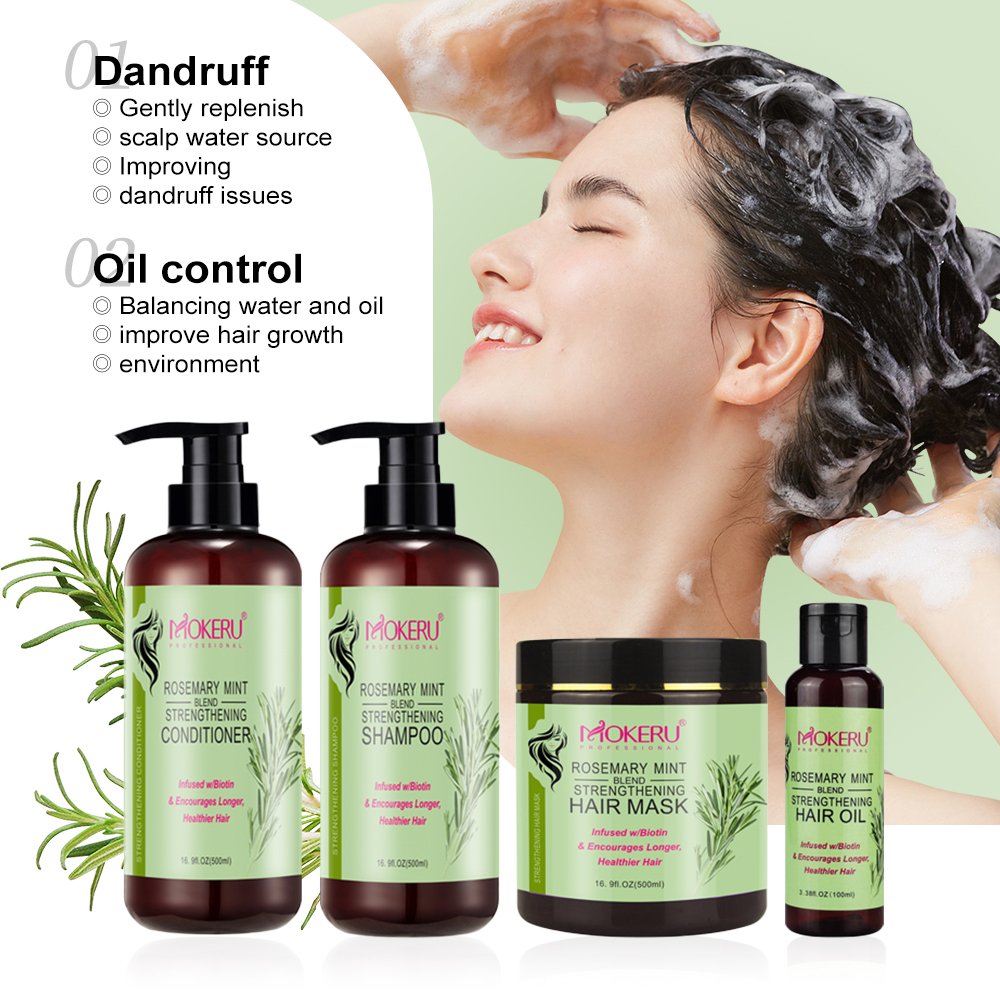 Private Label OEM Nature Organic rosemary Shampoo Care Hair High Nutrition Hair Shampoo and conditioner oil hair mask