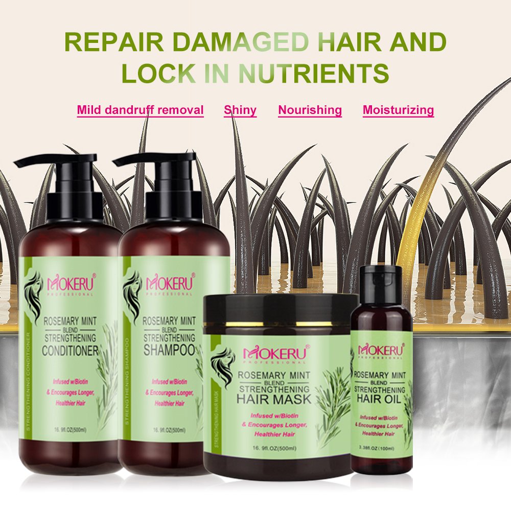 Private Label OEM Nature Organic rosemary Shampoo Care Hair High Nutrition Hair Shampoo and conditioner oil hair mask