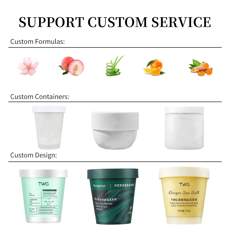 TWG Hair Care Sea Salt Scalp Massager Scrub Hair Shampoo Anti Dandruff Exfoliating Nourishing Hair Scalp Scrub