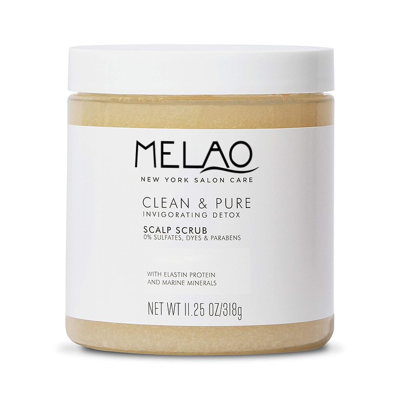 MELAO 100% Pure Natural Exfoliating Hair Massager Scrub Hair Wash Sea Salt Shampoo Scalp Scrub Exfoliator