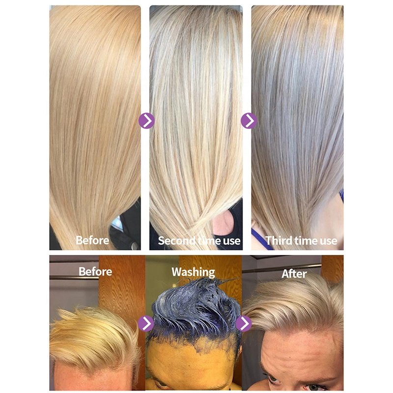 OEM Protect Hair Colour Dye Blonde Hair Brass Toning Purple Sulfate Free Shampoo