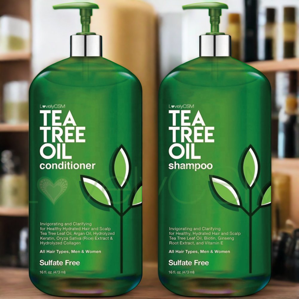OEM hair grow shampoo hair loss sulfate paraben free ginger mint tea tree oil shampoo hair growth oil shampoo for men and women