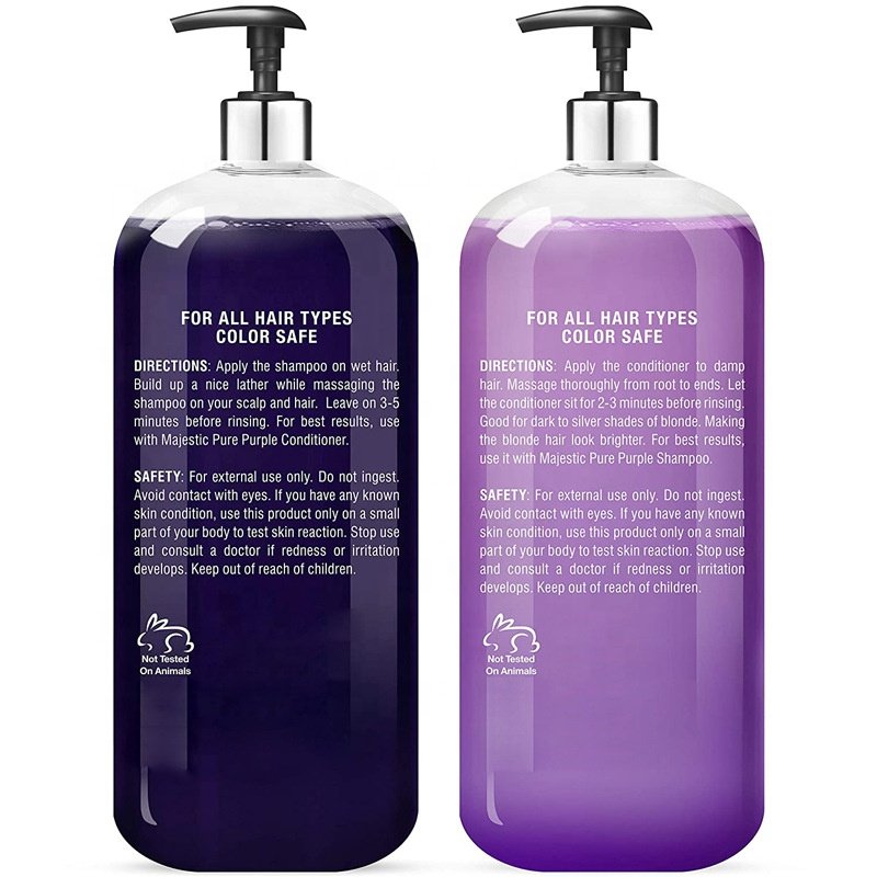 OEM OBM Sulfate Paraben Free Shampoo Blond Silver Hair Repair Silver Anti Brass Yellow Hair Loss Purple Shampoo and conditioner