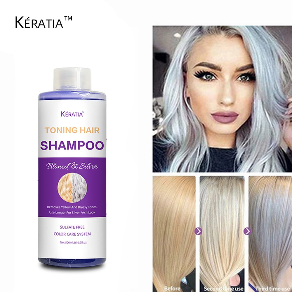no yellow silver purple shampoo for blonde hair shampoing hair anti- brassy purple toner toning hair colour custom wholesale