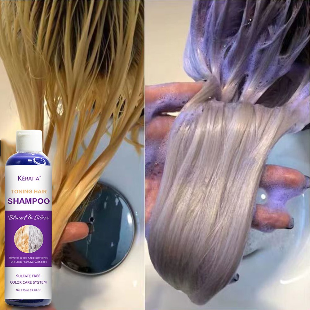 no yellow silver purple shampoo for blonde hair shampoing hair anti- brassy purple toner toning hair colour custom wholesale