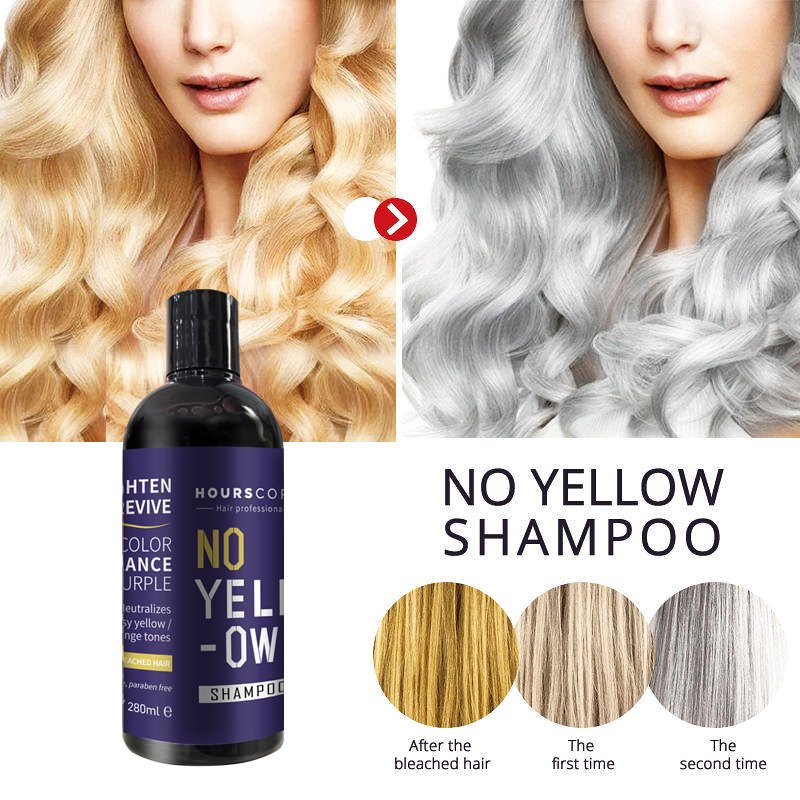 Long Lasting No Yellow 500ml Silver Shampoo Remove Yellow Tone Instant Hair Dye Purple Shampoo