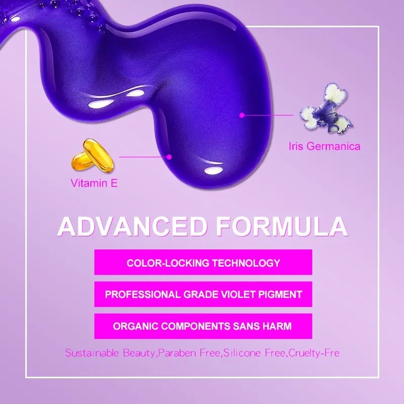 Private Label Purple Shampoo For Blonde Hair Anti- Brassy Purple Toner No Yellow Shampoo Salon Quality Violet Silver Shampoo