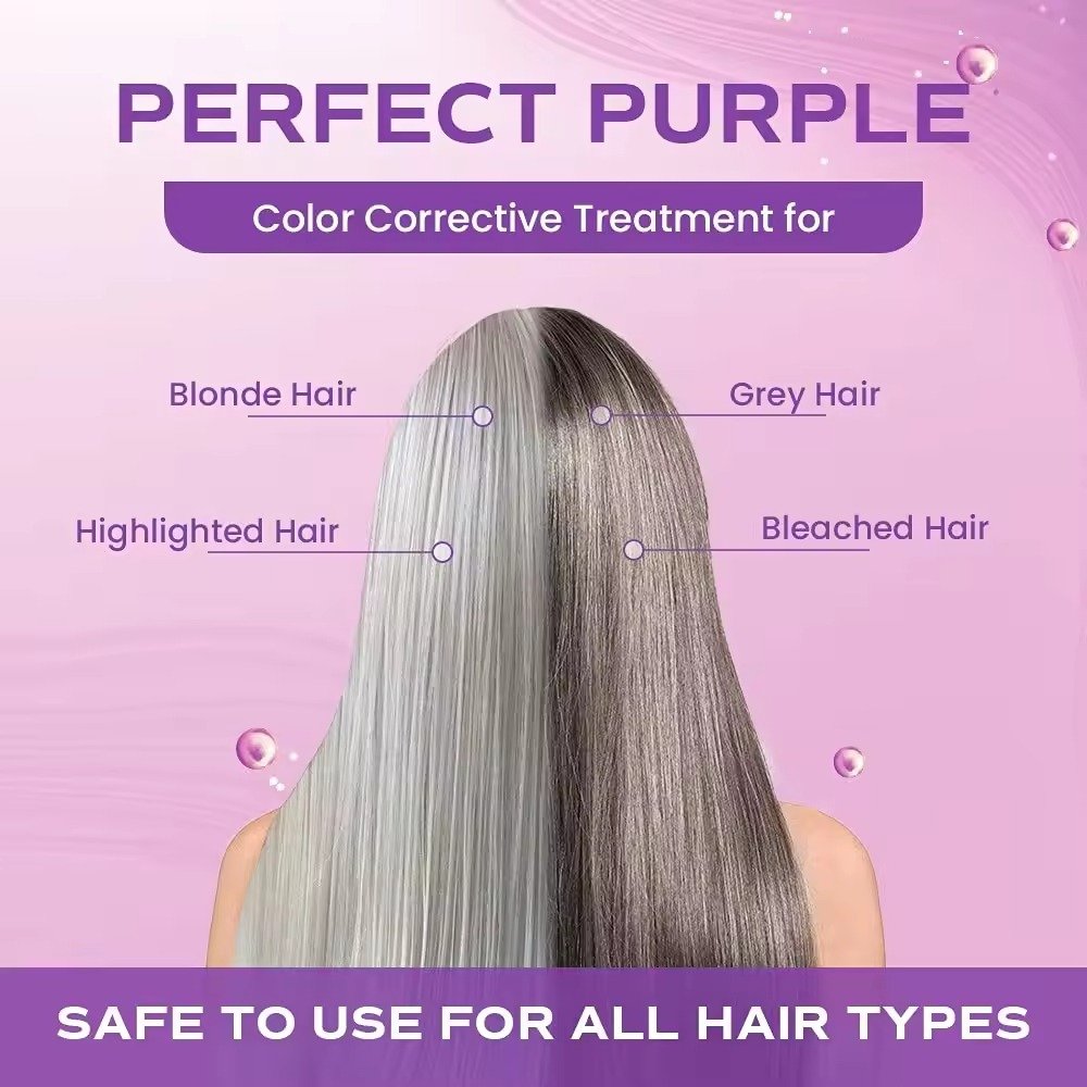 Private Label Purple Shampoo For Blonde Hair Anti- Brassy Purple Toner No Yellow Shampoo Salon Quality Violet Silver Shampoo