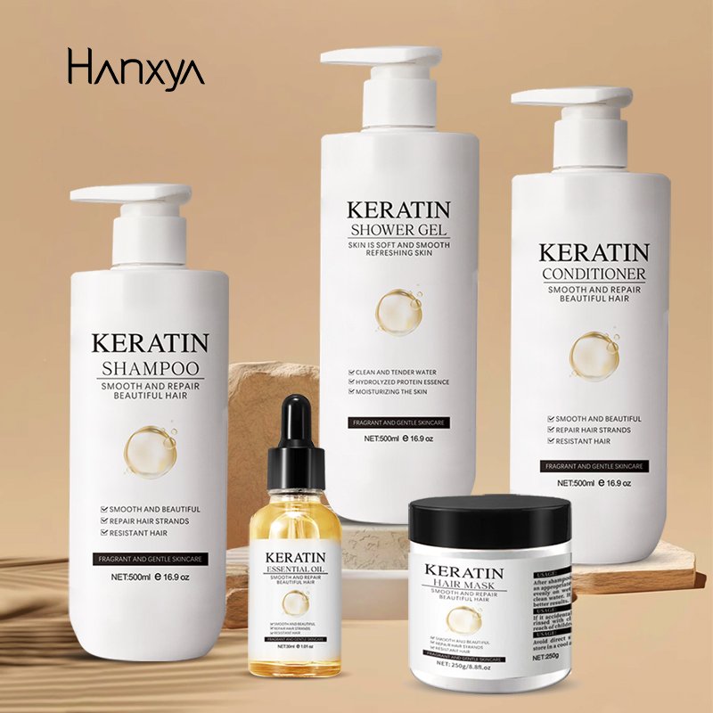 OEM ODM keratin Shampoo 500ml Set Professional Salon Quality Shampoo and Conditioner Set Sulfate Free