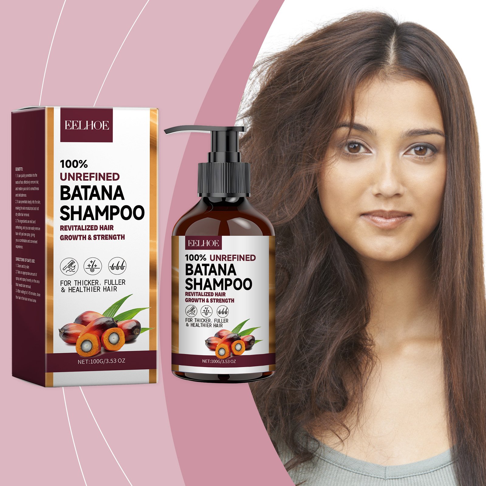 EELHOE Batana Oil Shampoo Nourishing Batana Shampoo Strengthen Batana Hair Shampoo