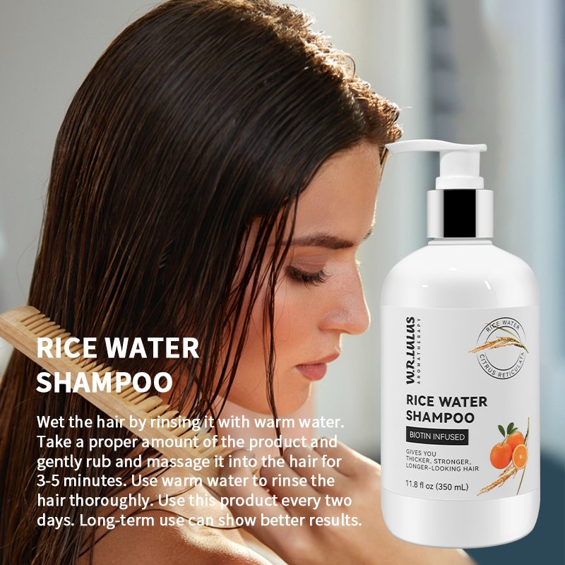 Custom Organic Rice Water Rosemary Shampoo Best Selling Mint Hair Growth Shampoo And Conditioner For Thinning Hair And Hair Loss