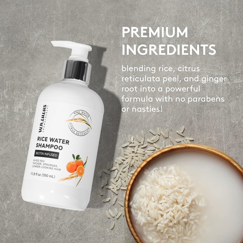 Custom Organic Rice Water Rosemary Shampoo Best Selling Mint Hair Growth Shampoo And Conditioner For Thinning Hair And Hair Loss
