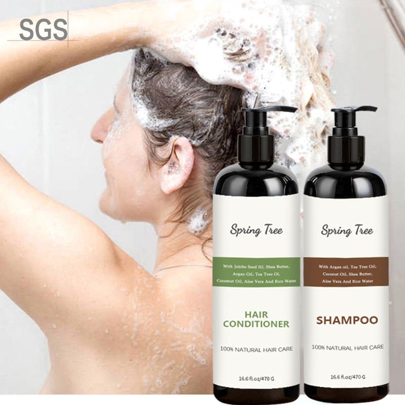 Private Label Hair Shampoo And Conditioner Set Pure Organic Sulphate Free Moroccan Argan Oil Shampoo