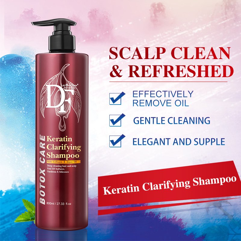 Keratin Argan Oil Clarifying Shampoo Deep cleaning purifying shampoo for all hairs especially for oily hair