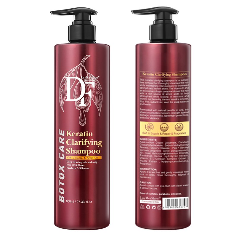 Keratin Argan Oil Clarifying Shampoo Deep cleaning purifying shampoo for all hairs especially for oily hair