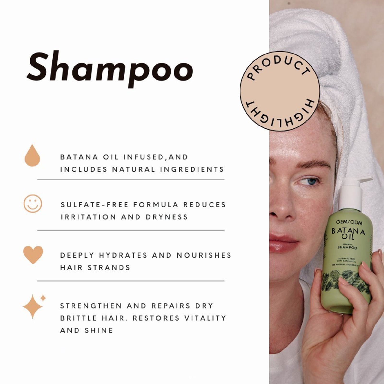 Wholesale Natural Organic 100% Raw Batana Oil Shampoo And Conditioner Batana Hair Mask For Hair Growth Reapair Hair Care Set