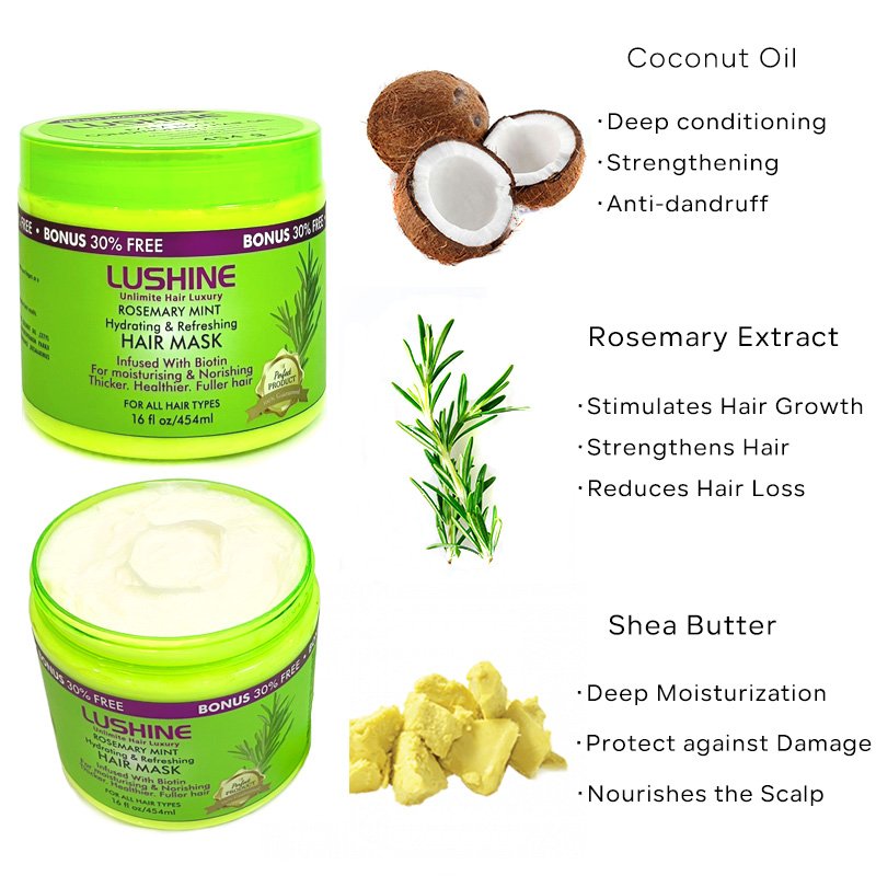 natural rosemary biotin hair private label shampoo and conditioner wholesale for black women