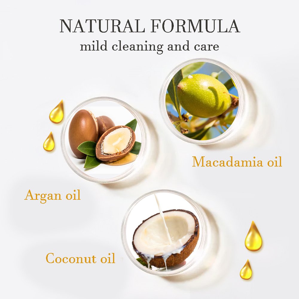 Custom bottle daily hair clean and restoration moisturizing natural argan oil shampoo