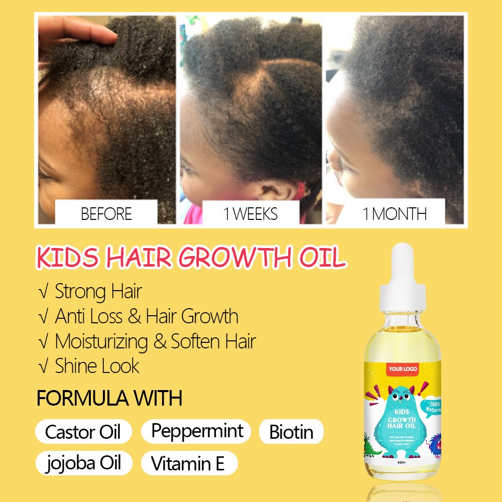 Natural Kids Baby Hair Care & Styling Product Hair Growth Oil Shampoo & Body Wash Leave In Conditioner Edge Control Children Set