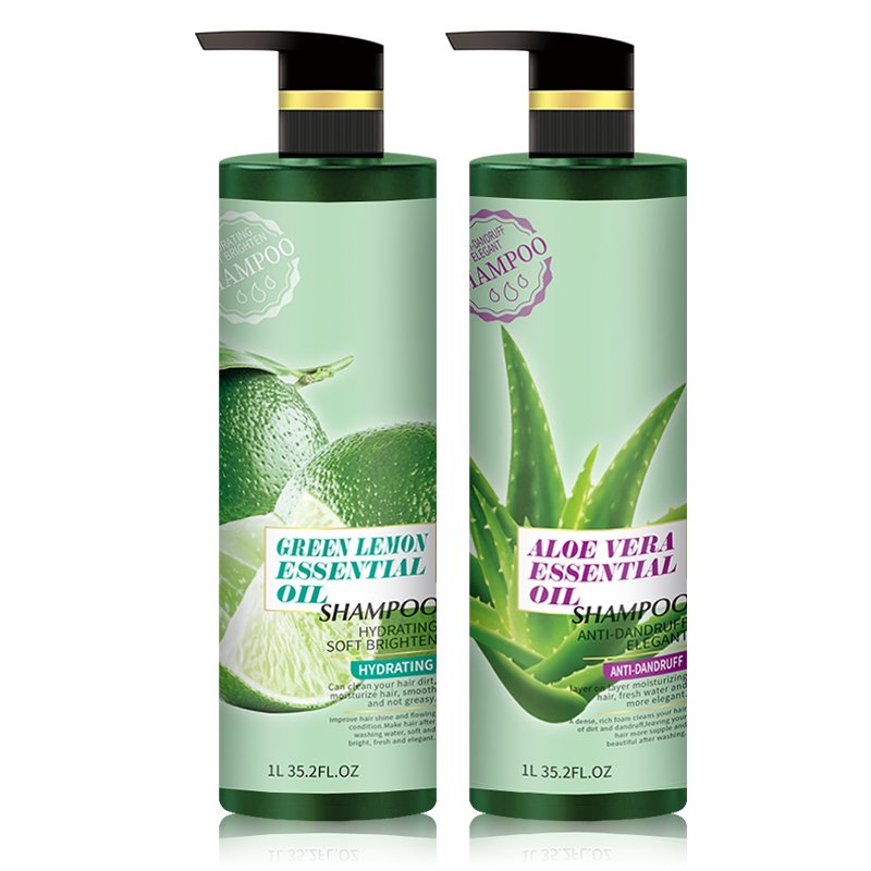 1000ml Lemon Aloe Vera Shampoo Plant Essential Oil Moisturizing Hair Care Shampoo Anti-dandruff and Anti-itching Shampoo